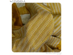 Indian Mustard Embroidered Fabric by the yard Sewing DIY Crafting Embroidery Wedding Dress Costumes Dolls Bags Cushion Covers Fabric